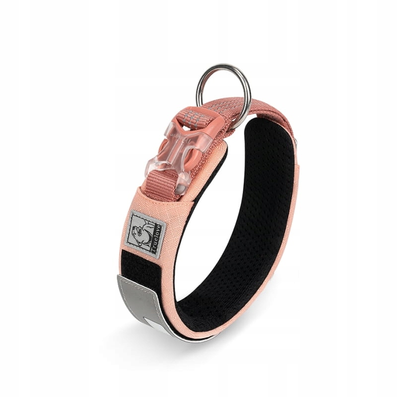 Szeroka obroża dla psa personalizacja odblask L