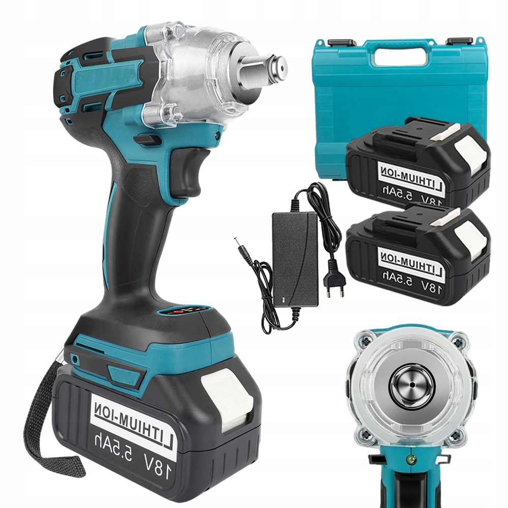 Rázový Elektrický Utahovák 650Nm Silný 2 Aku Baterie 18V
