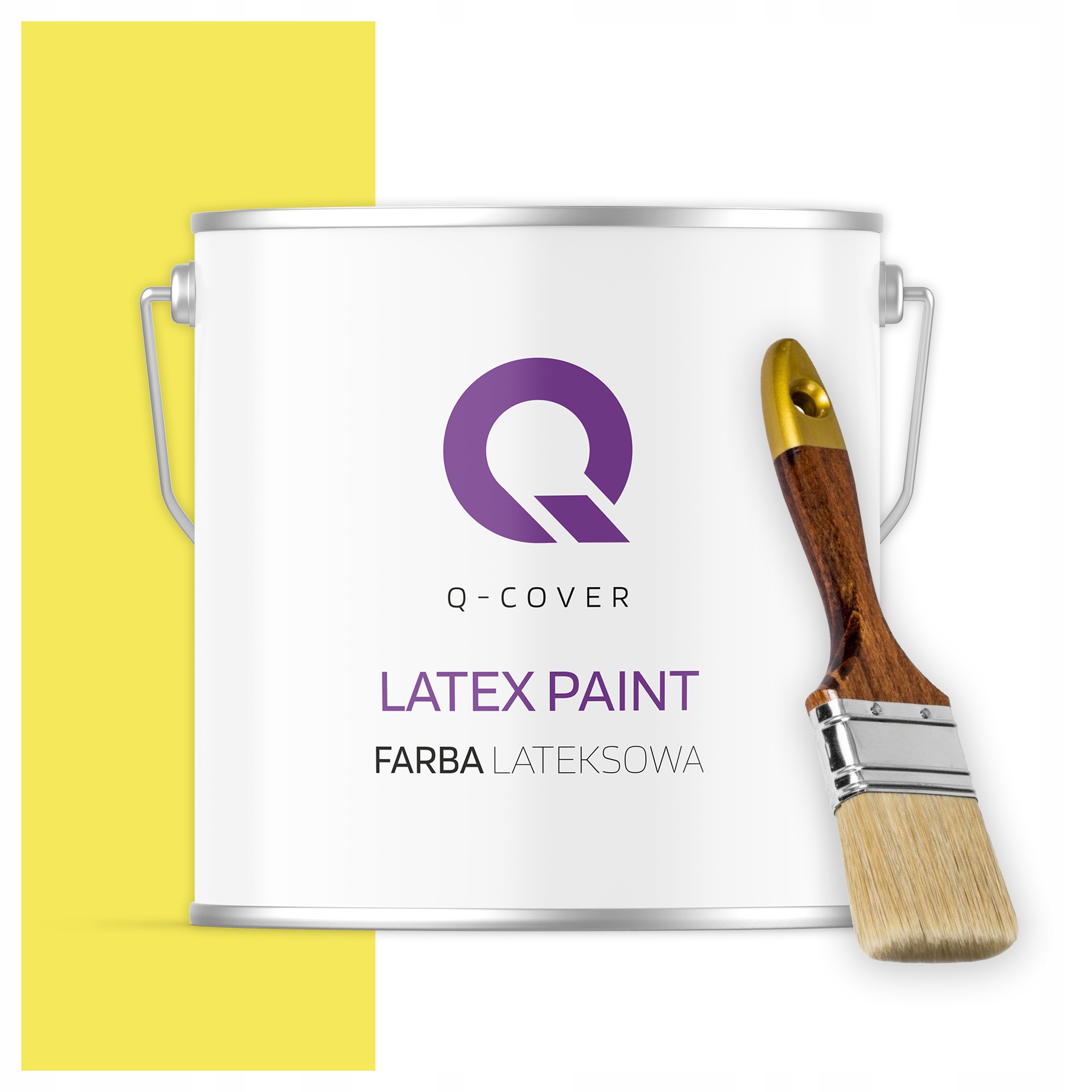 Latexová farba na steny stropov Hlboká matná 5L Citrónová H7276 štetec