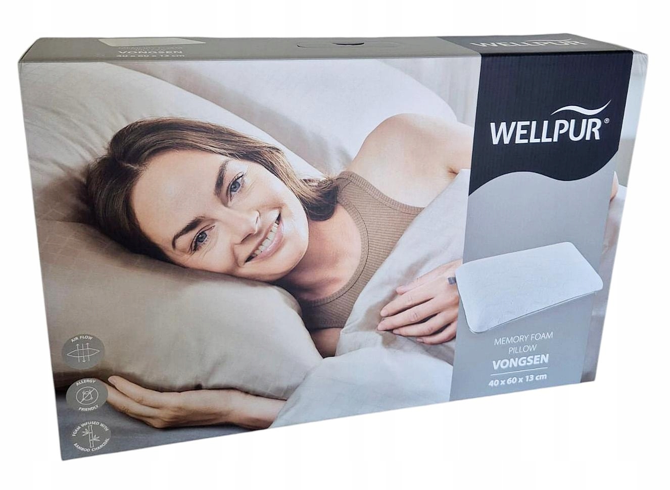 Polštář Wellpur Vongsen termoelastický 40x60x13 ergonomický na spaní