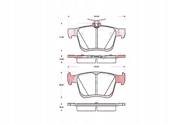 KLOCKI HAMULCOWE VW GOLF VII 12- TYŁ ZIMMERMANN Strona zabudowy tył