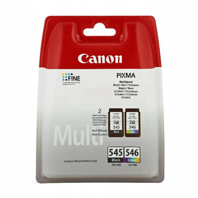 2 inkousty Canon PG545 CL546 MG2450 MG2550 MG2455