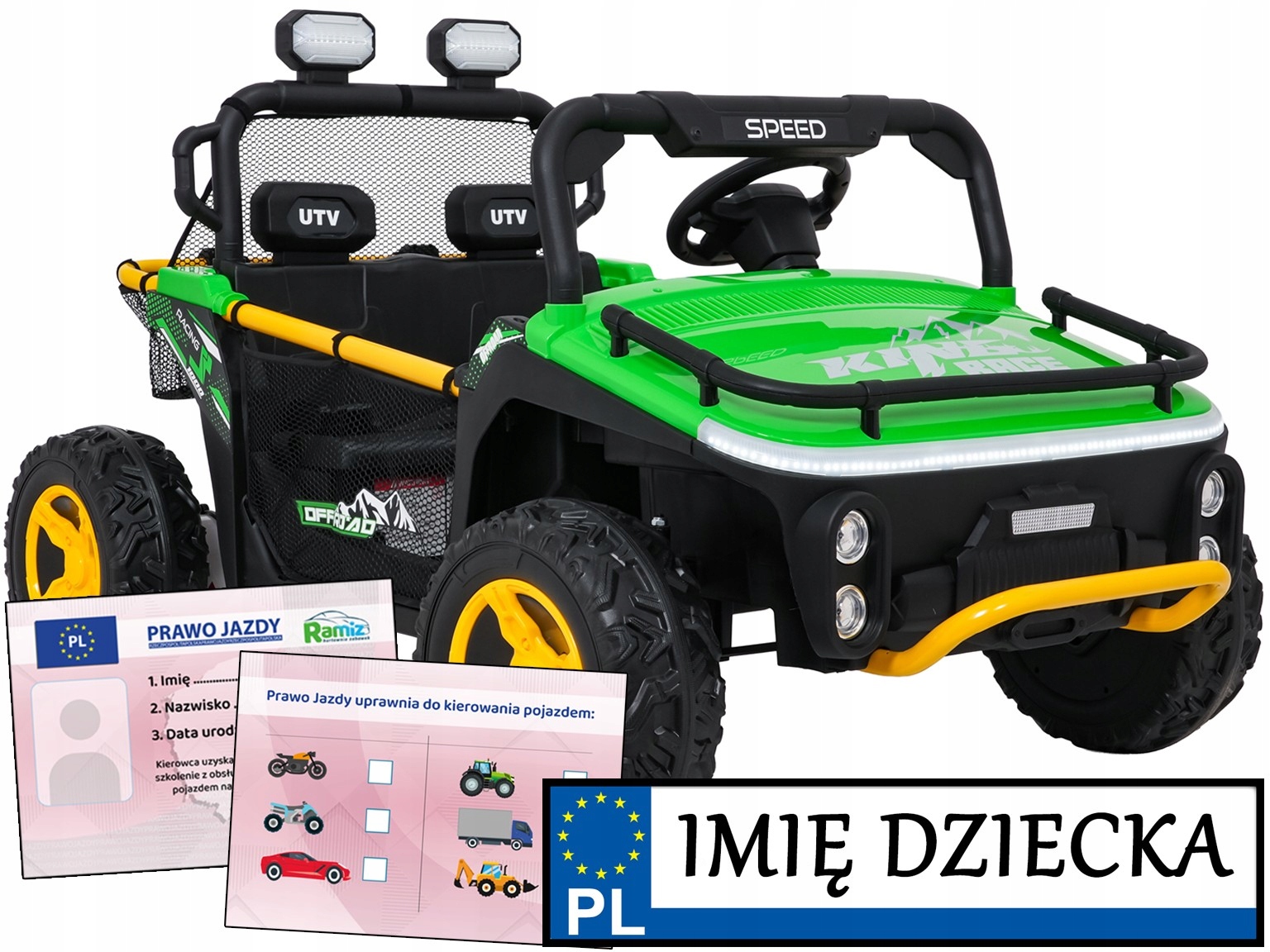 auto dla dzieci na akumulator Buggy Utv Speed piankowe koła Pilot