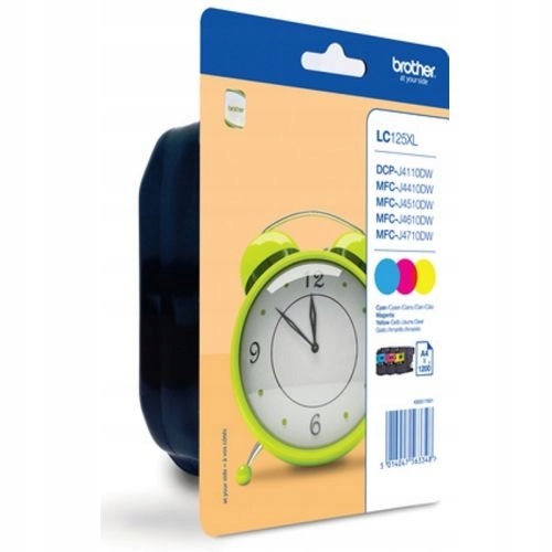 Brother inkoustová náplň LC-125XLRBWBP multipack 3 barvy (c/m/y)
