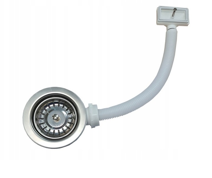 Sitko zlewozmywakowe 3,5" chrom z przelewem