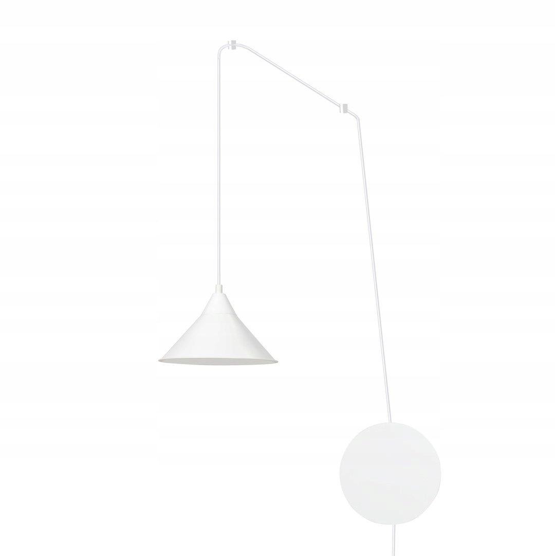 Závěsná lampa Abramo 1 White, moderní, loftová, bílá