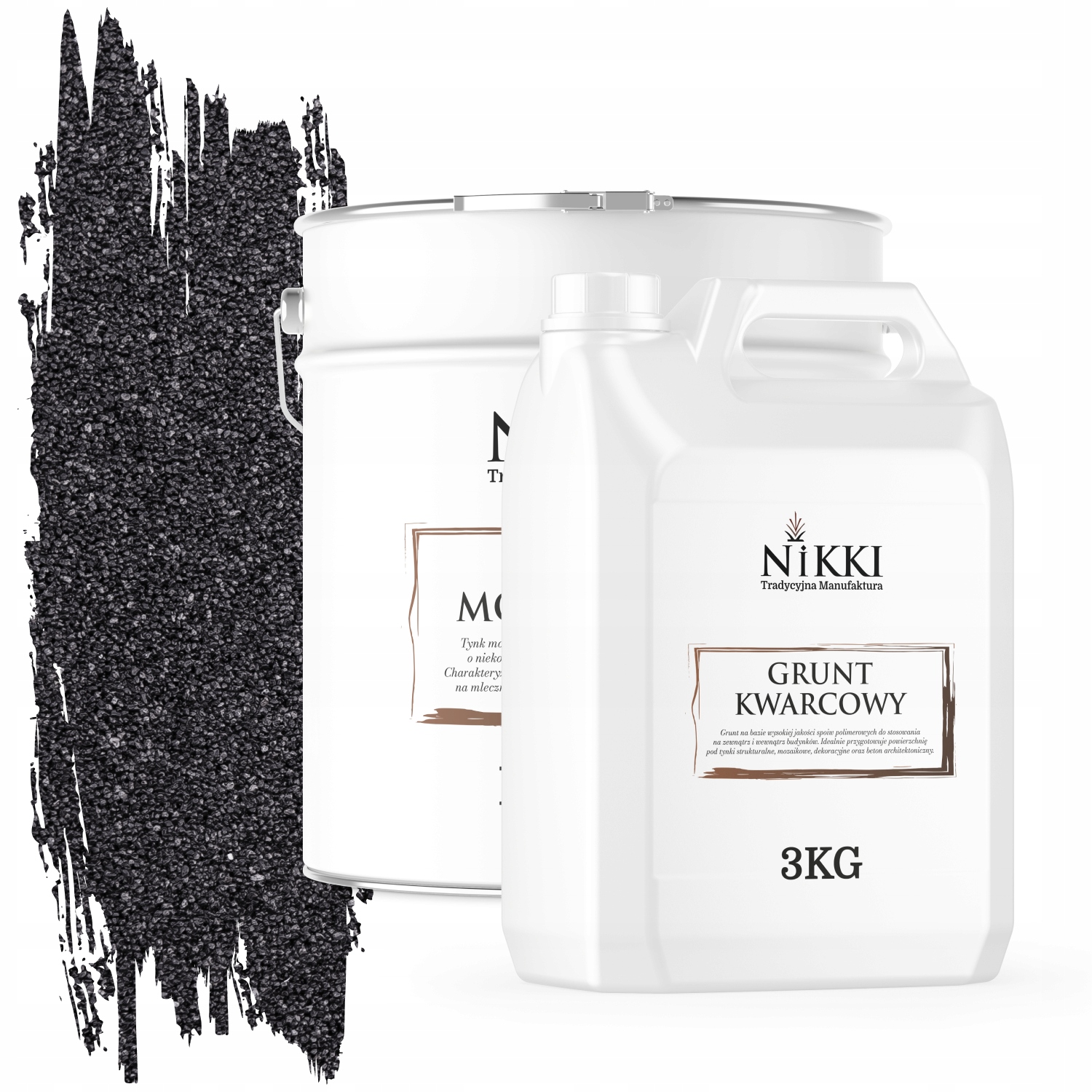 Mozaiková Omietka Živicová Farba Čierna M12 Okrasná Sada 12,5KG Základný Náter