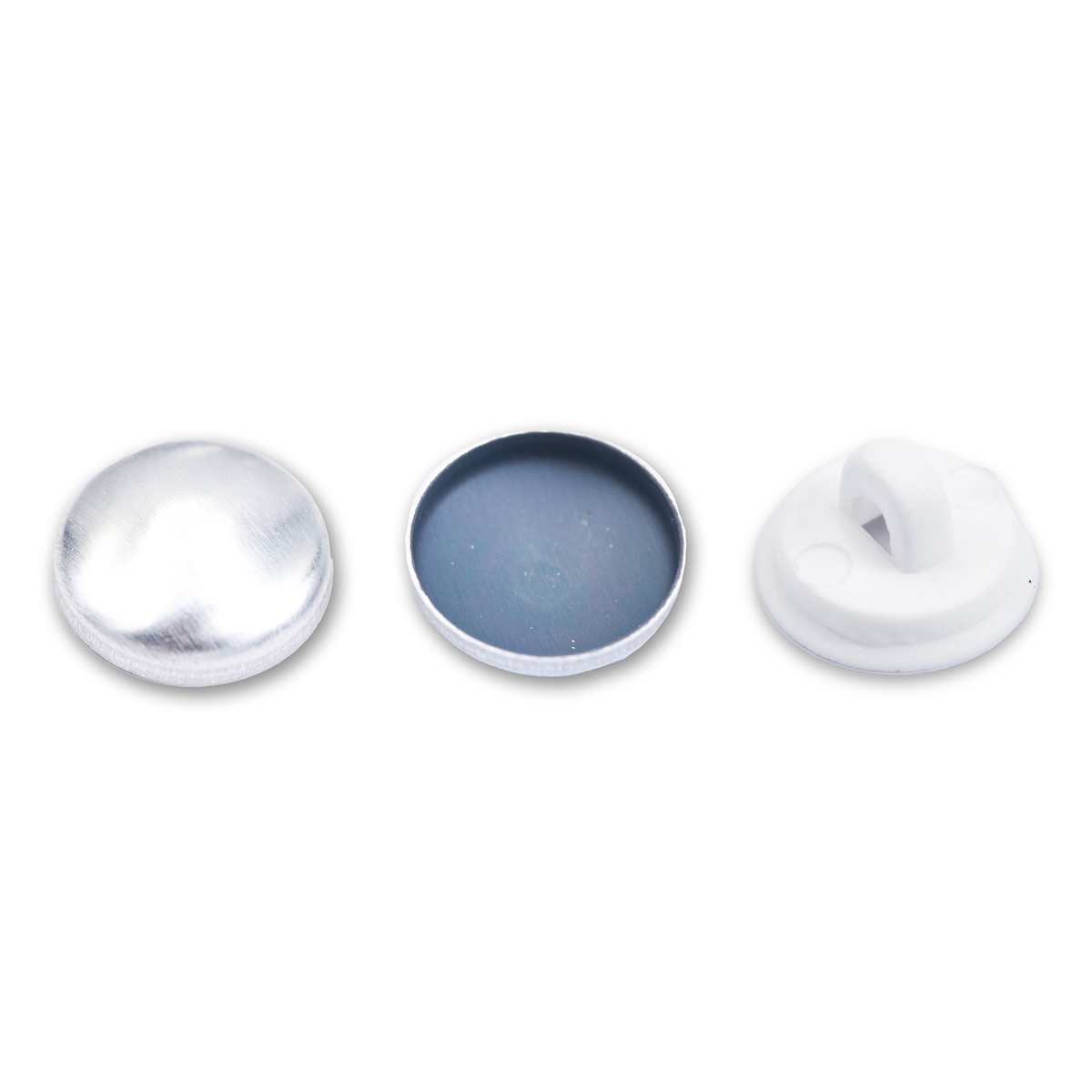 Formičky na knoflíky 11,5mm bílé plastové spodky 1000kpl