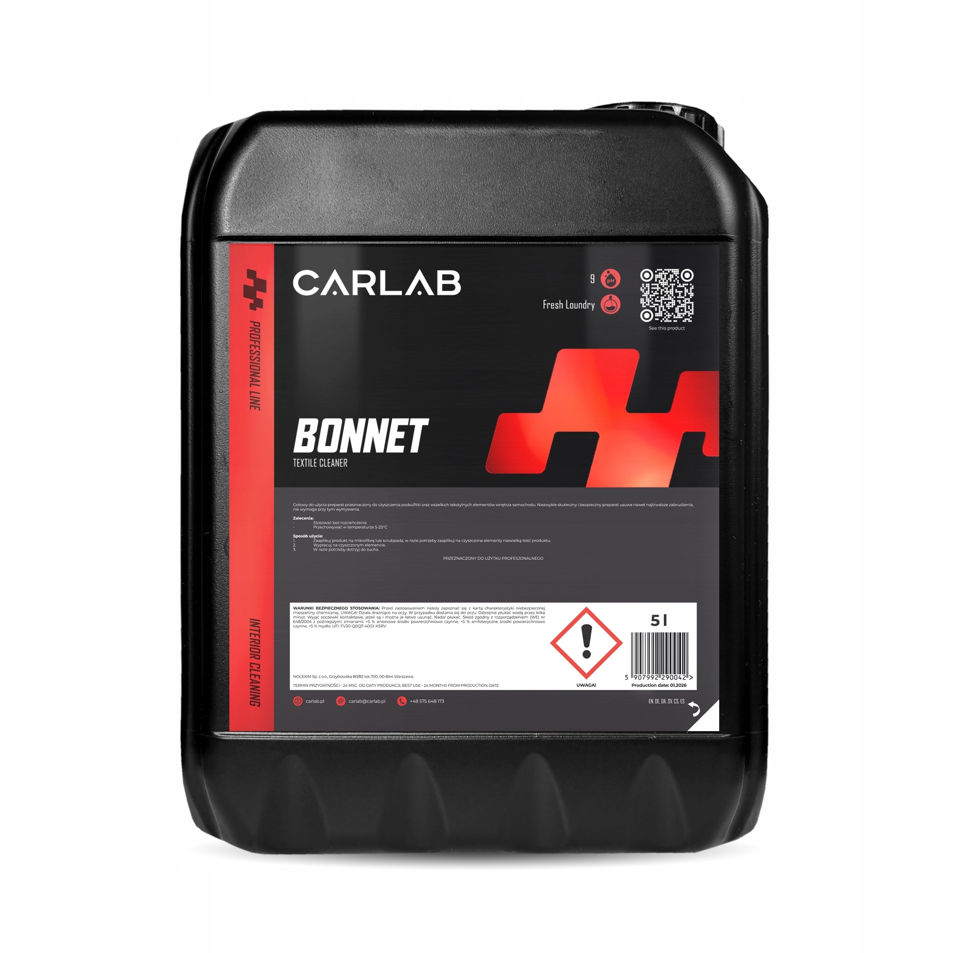 Carlab Pro Bonnet 5l do czyszczenia podsufitki i elementów tekstylnych