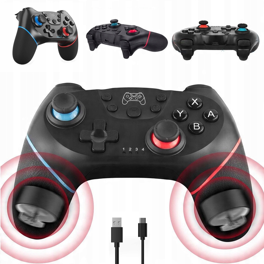 Kontroler Do Gier Z 6-OSIOWYM Gyroscopem I Wibracją Do Switch