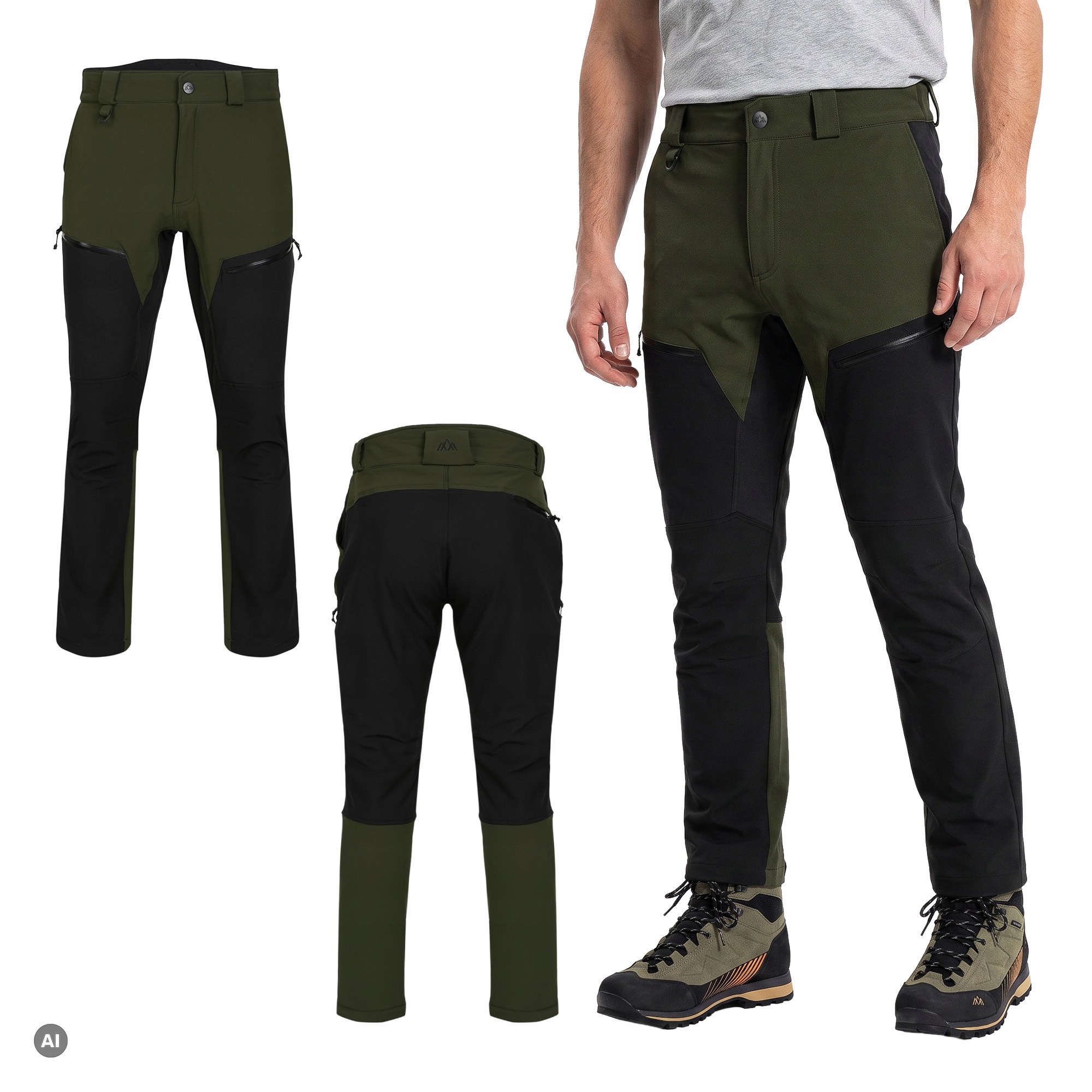 Spodnie trekkingowe męskie Kadva Wanderleaf 4way stretch zielony