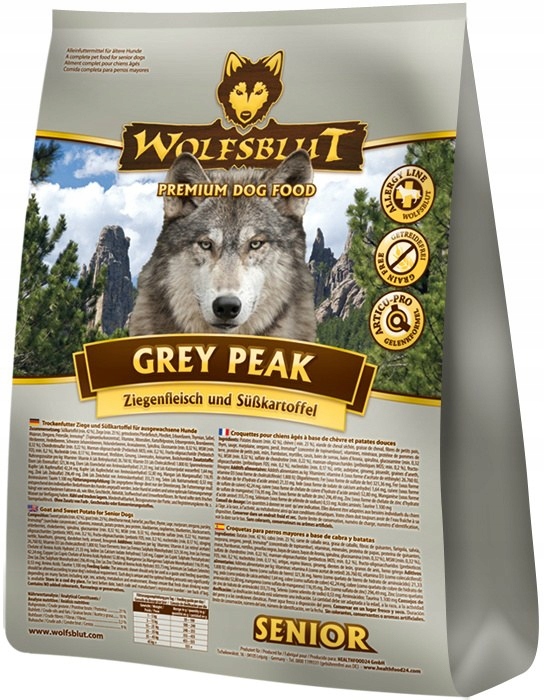 Wolfsblut Dog Grey Peak Senior – koza a batáty 2 kg