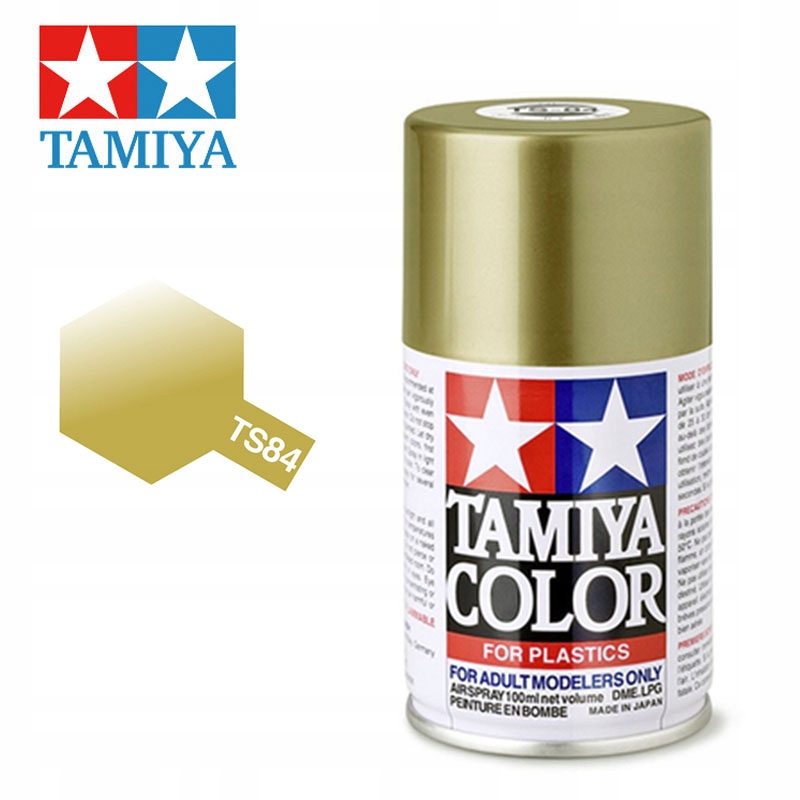 Tamiya TS-84 Spray Metallic Gold barva ve spreji