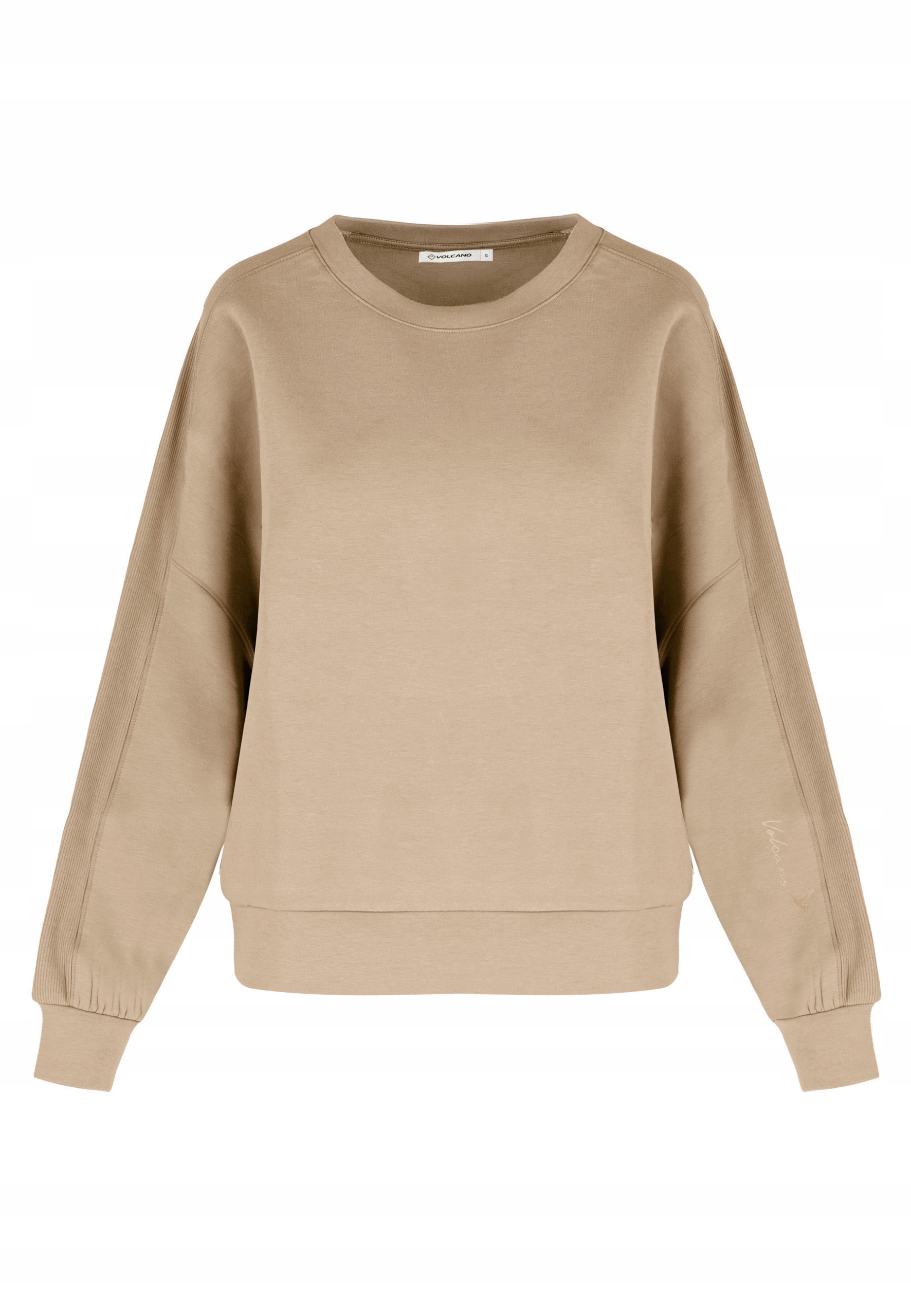 Dámská Bavlněná Mikina Regular Béžová Volcano B-allure Xs