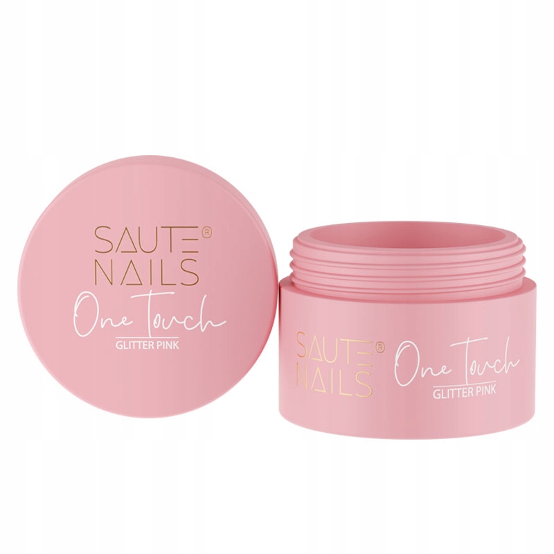 Saute Nails Stavební Gel na nehty One Touch Glitter Pink 30 g