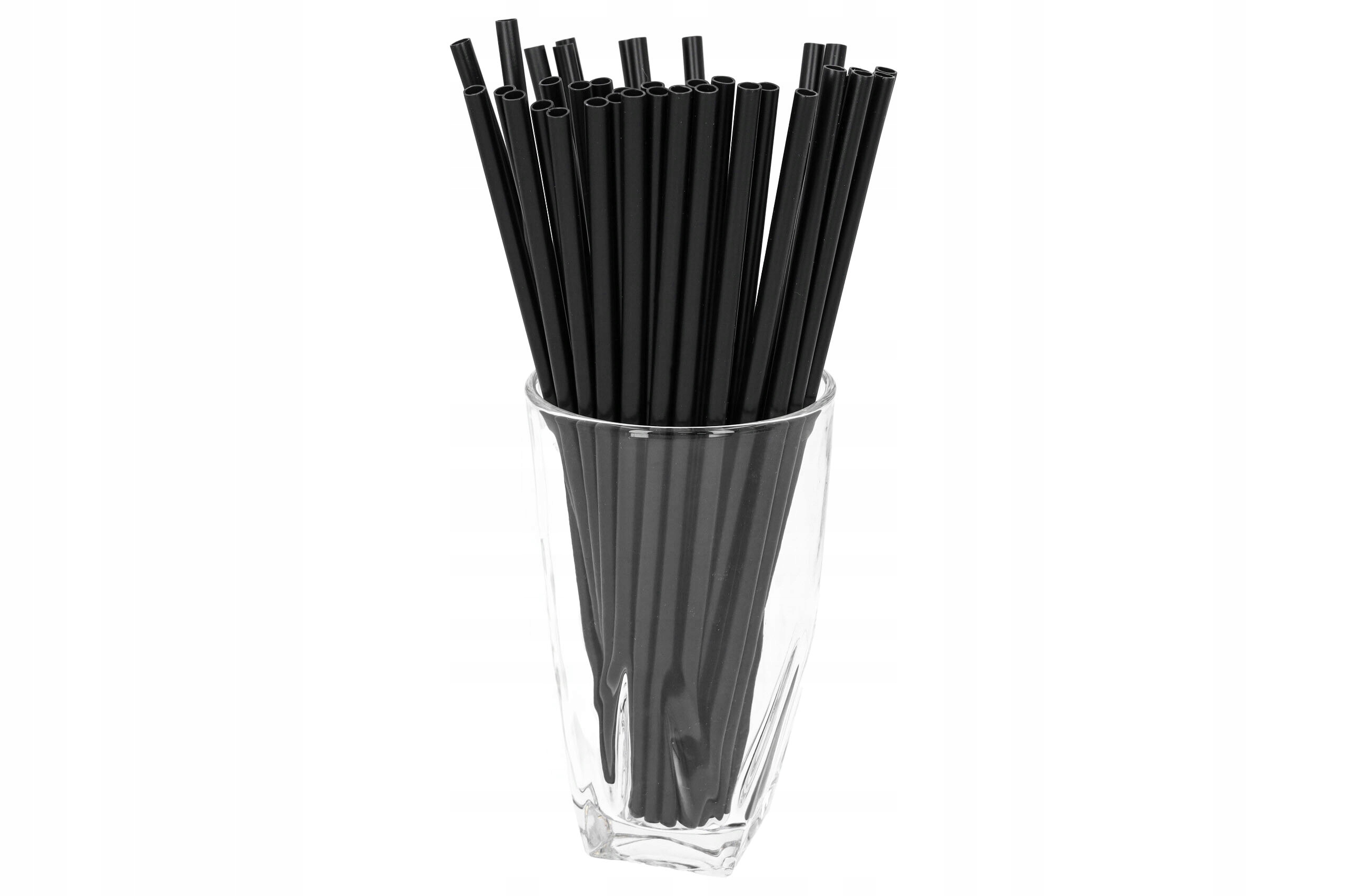 SŁOMKI PLASTIKOWE RURKI DO PICIA DO WIELOKROTNEGO UŻYTKU CZARNE 50 SZT. Materiał plastik