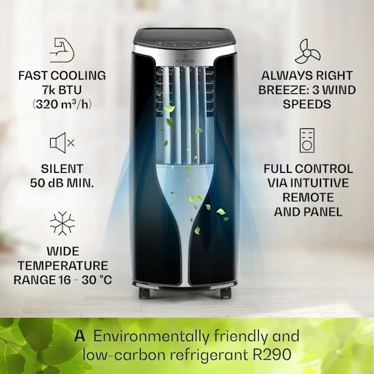 KLIMATYZATOR PRZENOŚNY 2,1KW MOBILNY 34M2 + ZWĘŻKA Sterowanie manualne na pilot