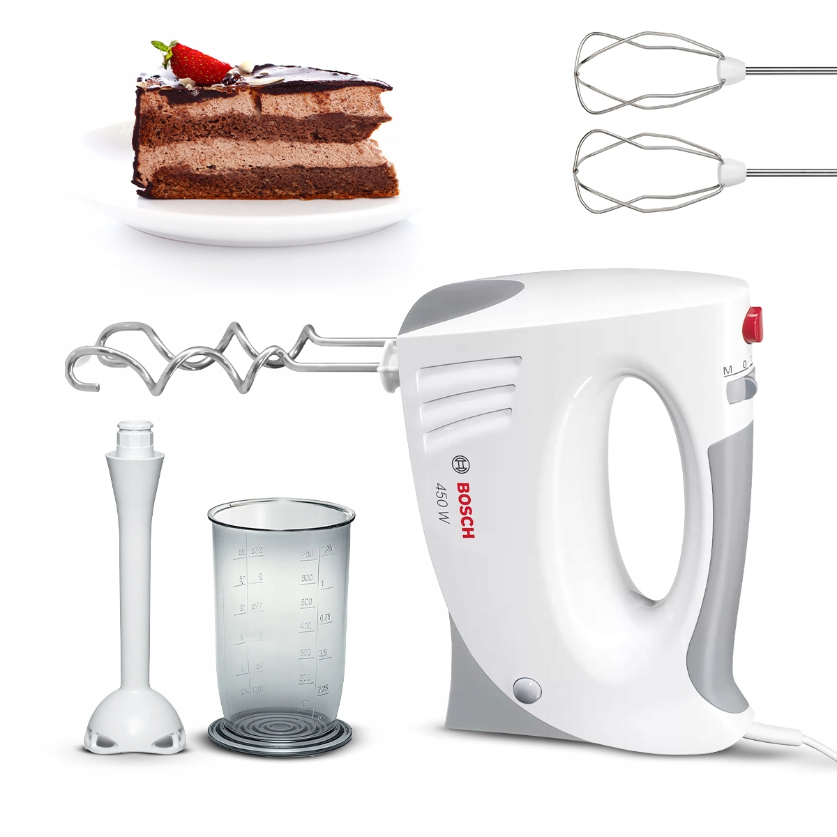 Mikser Ręczny MFQ3540 Bosch Turbo 450W Biały