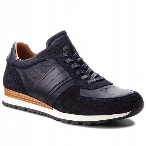 Tommy Hilfiger Luxusní Modré Pánské Sportovní Boty S Kůží 43 3DA