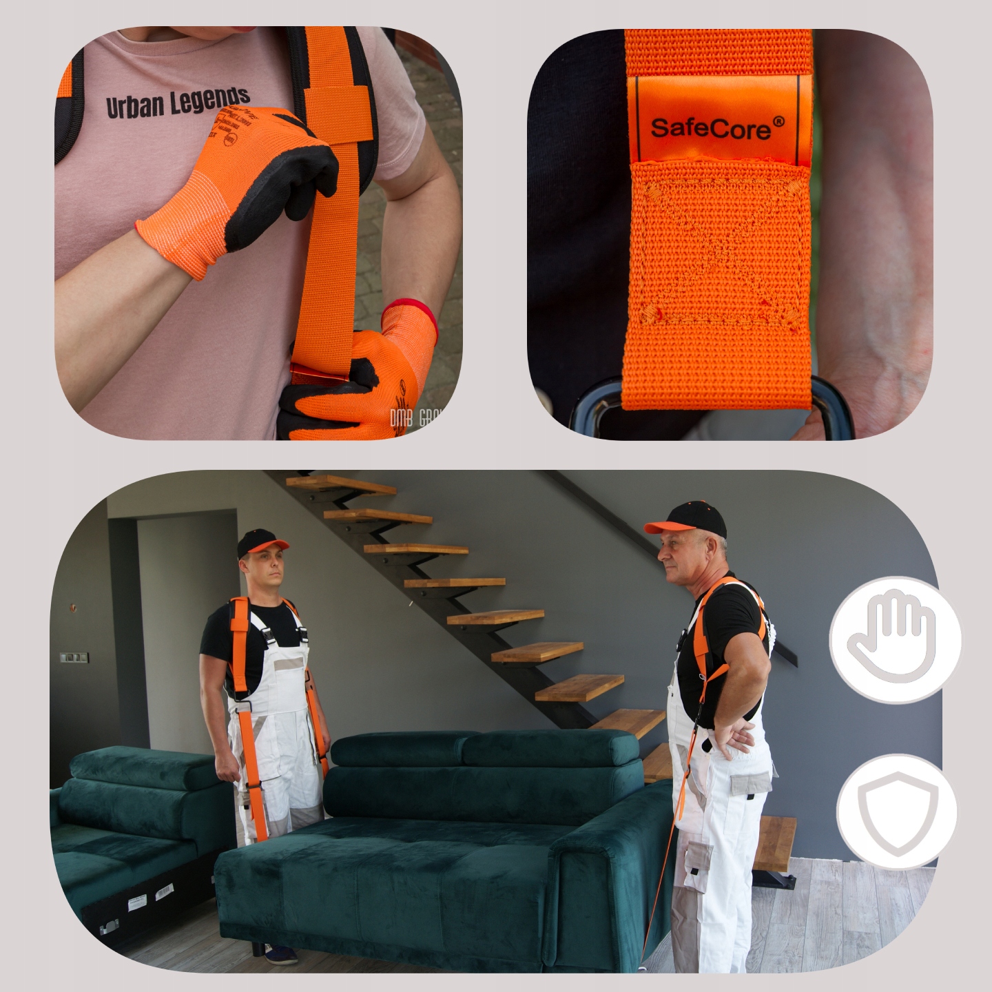 Profesjonalne PASY do PRZENOSZENIA Mebli Gabarytów PRZEPROWADZKA Szelki Marka inna