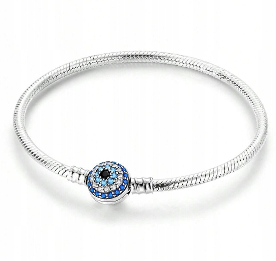 Charms Bransoletka modułowa srebrna posrebrzana Oko Proroka 19 cm Pudełko