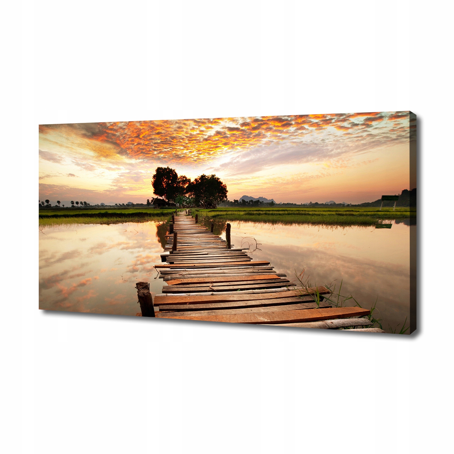 

Foto obraz na płótnie Drewniany most 140x70 cm