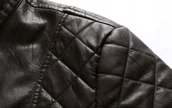 MD pánska kožená prešívaná bunda XL | hnedá Značka žiadna značka