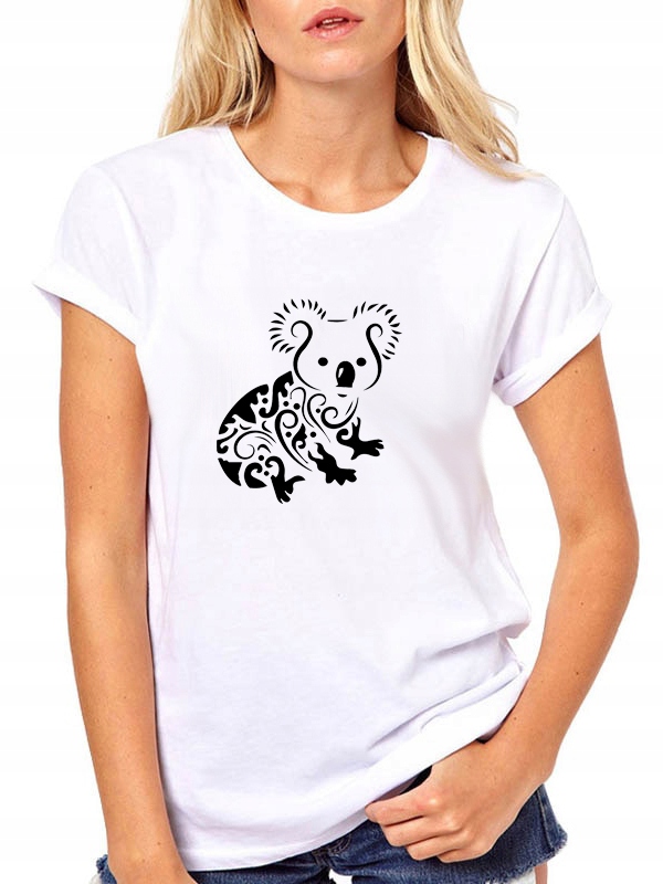 

T-shirt Koszulka Damska Z Nadrukiem Koala S