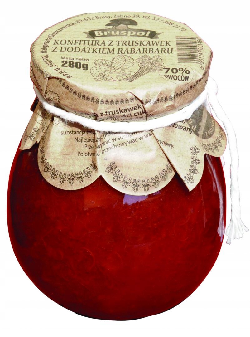 

Konfitura z Truskawek i Rabarbaru 280g Bruspol