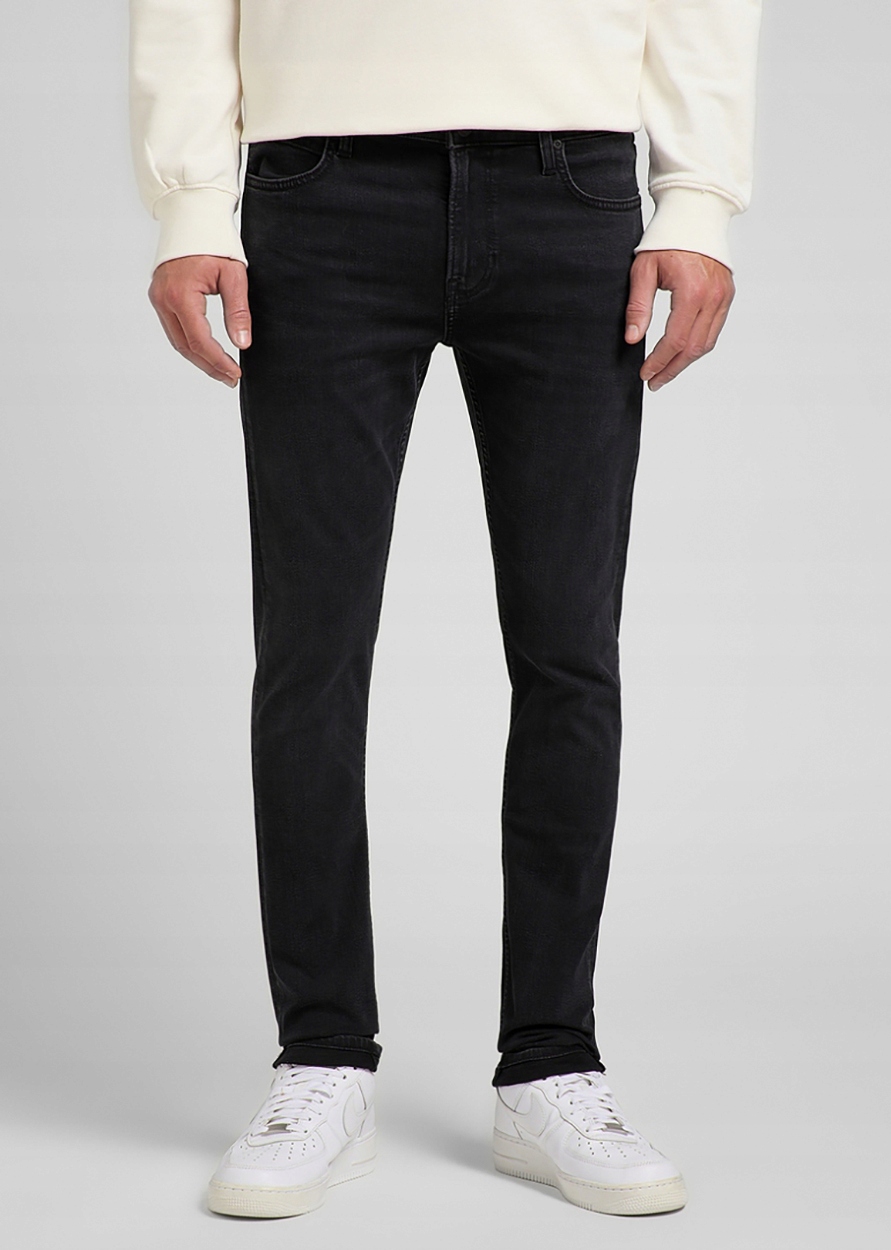 Lee MALONE SKINNY westport CZARNE RURKI W30 L32 Model Malone