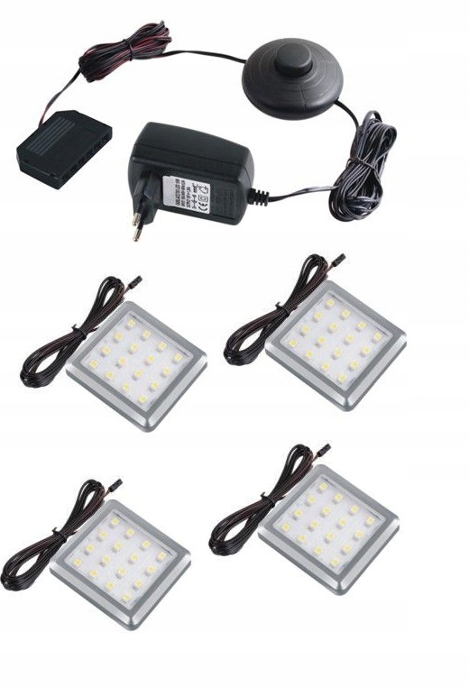 4 punktowe oświetlenie LED SQUARE 1 KOLOR