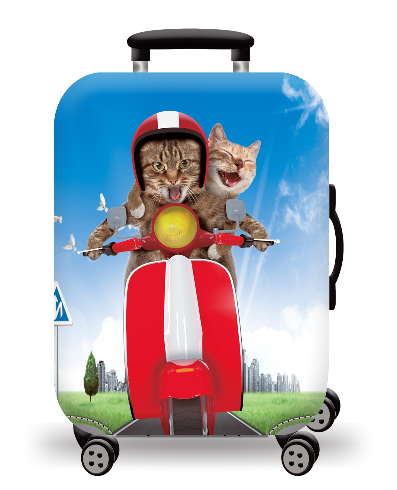 Pokrowiec Ochronny na Dużą Walizkę Podróżną L Etui Bagaż 70 x 50 x 30 cm