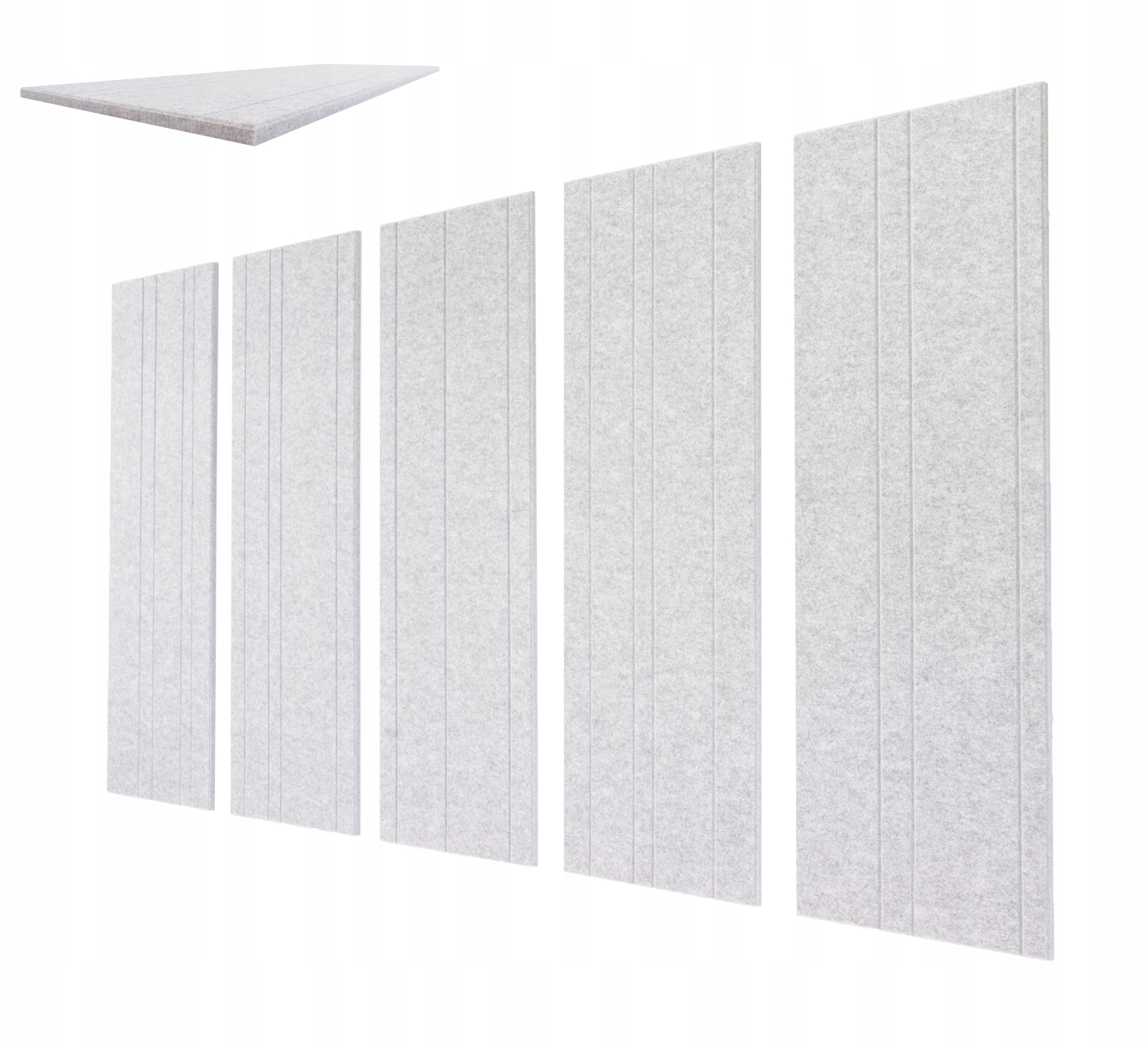 Sada akustických plstěných panelů Nezapalovatelná stěna 1,2 cm Světle Šedá atesty