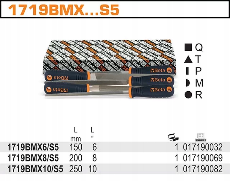 Kpl.pilnik gladzik 8"-200mm Beta 1719BMX8/S5 Marka Beta