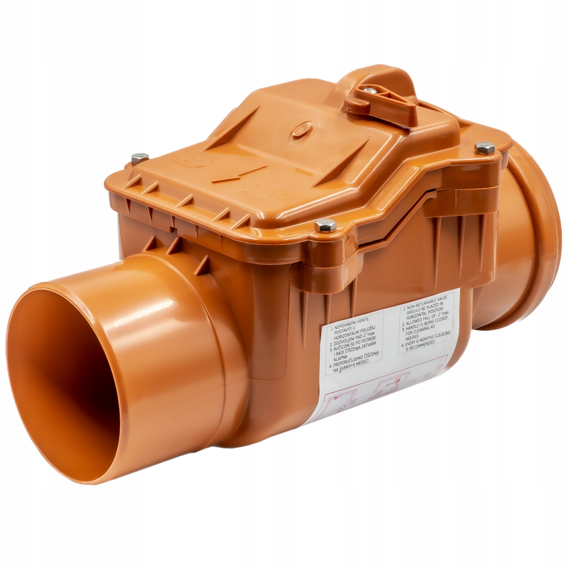 Zasuwa burzowa DN110 Kanalizacja PCV Typ kształtka