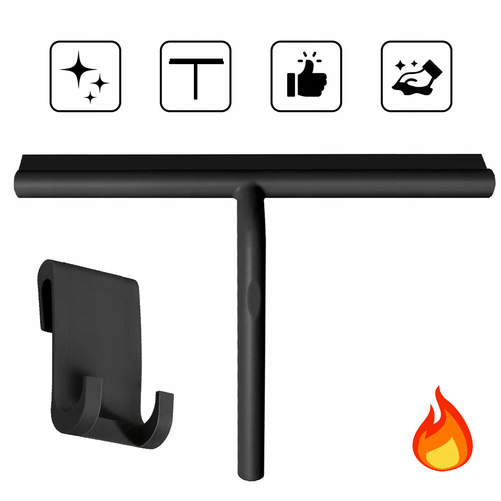 Stěrka na vodu 33 cm, ergonomická rukojeť, háček bez montáže jako dárek