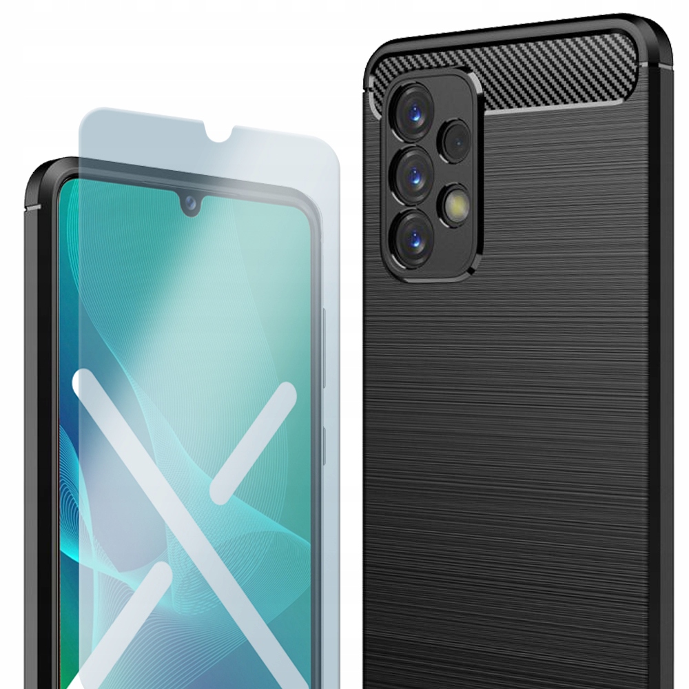 

Pancerne Etui Karbon Case do Galaxy A13 4G Szkło