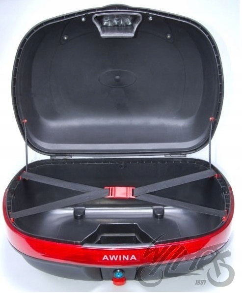 KUFER SKUTER MOTOR DUŻY 50L NA DWA KASKI + 2 PŁYTY Montaż centralny