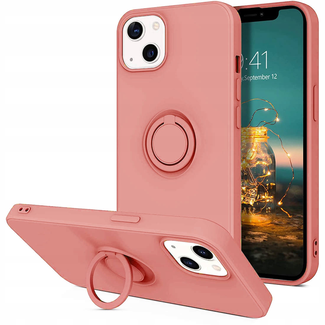 

Etui Iphone 13 Silikonowe Ring Pierścień Magnetycz