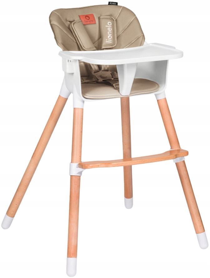 Krzesełko do karmienia Lionelo Koen 2 Poziomy wysokości Beige Sand