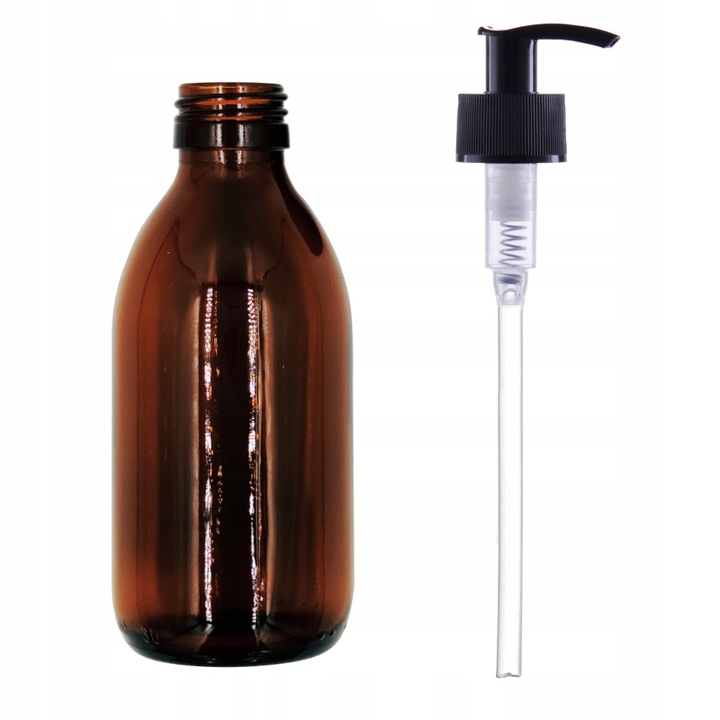 

Butelka Szklana Brązowa Pompką/dozownikiem 300 ML