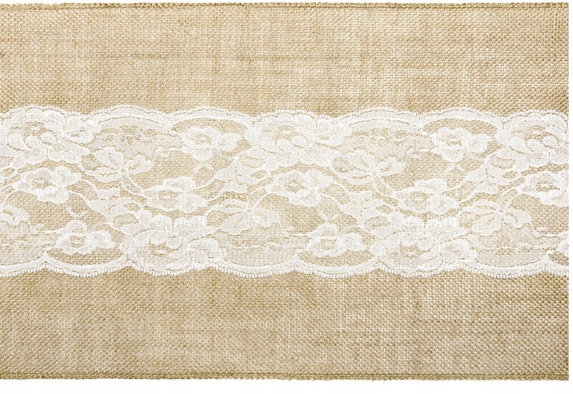 BIEŻNIK JUTOWY Z KRONKĄ CHRZEST KOMUNIA 28cmx2,75m