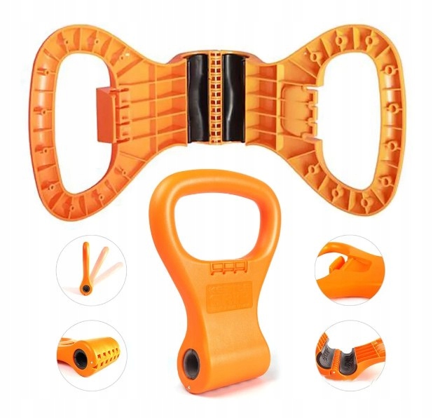 Uchwyt do hantli KETTLEBELL Kolor dominujący pomarańcze i czerwienie