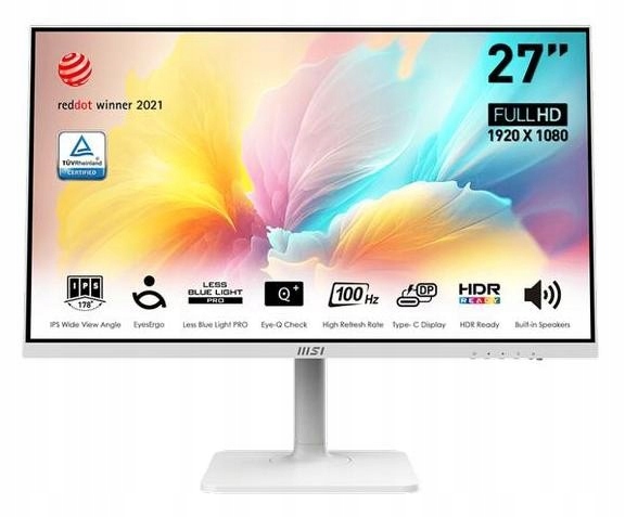 Msi Modern/ MD2712PW/ 27"/ Ips/ Fhd/ 100Hz/ 1ms/ White/ 2R Modern MD2712PW