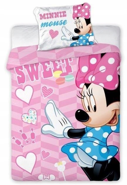 

90x120 Pościel Do Łóżeczka Myszka Minnie Miłość