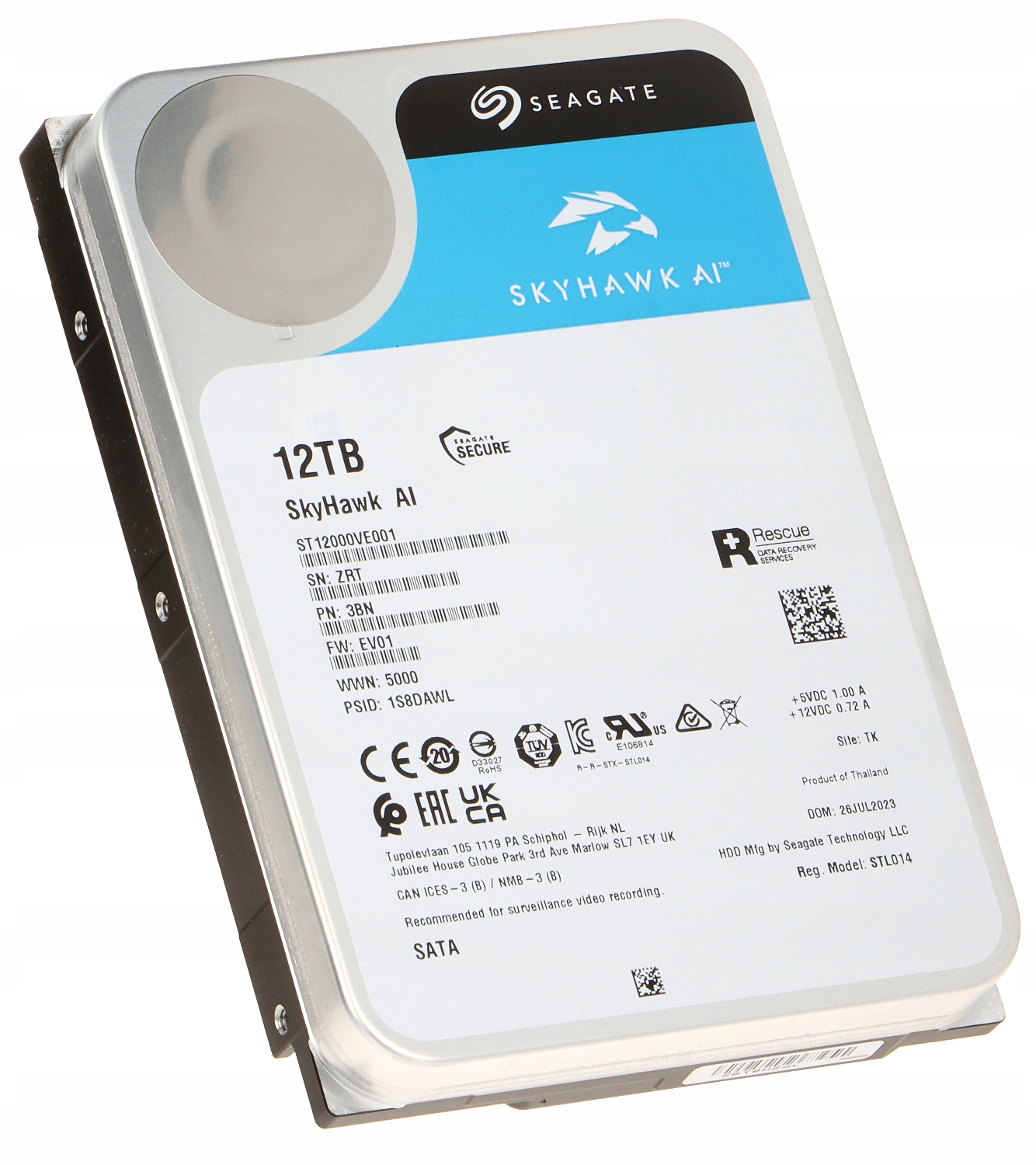 [新品] Seagate SkyHawk 12TB SATA HDD Seagate Skyhawk 12tb Ai - Niska cena na Allegro