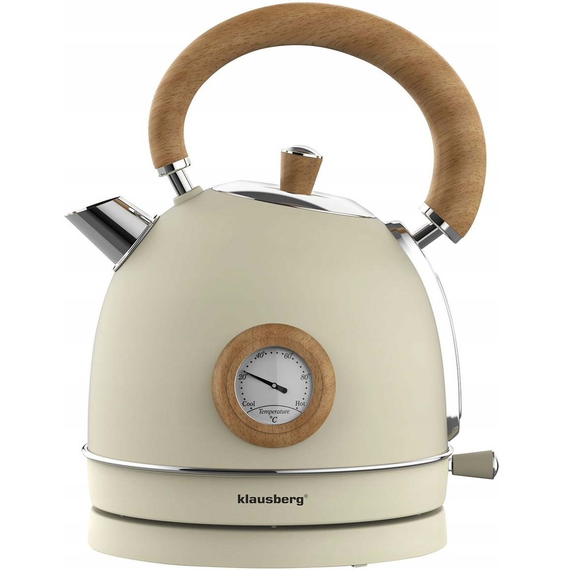 Czajnik elektryczny 1,8L Klausberg KB-7906 Retro z Termometrem Beżowy 2200W
