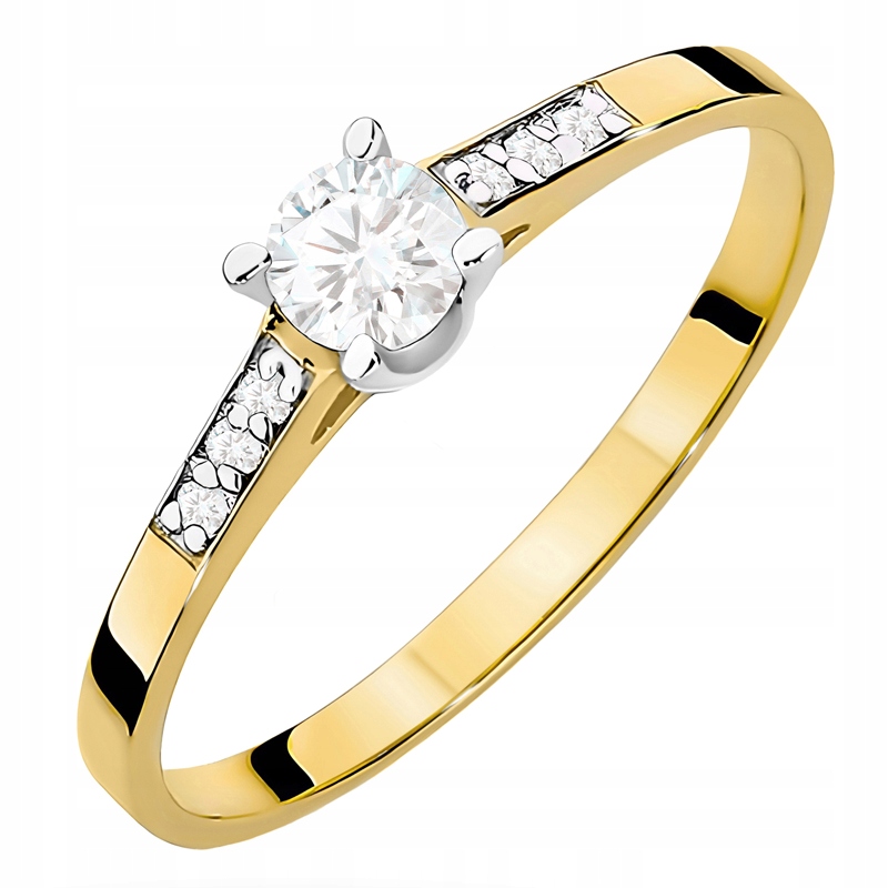 Zlatý Prstýnek s Brilianty 0,21 ct