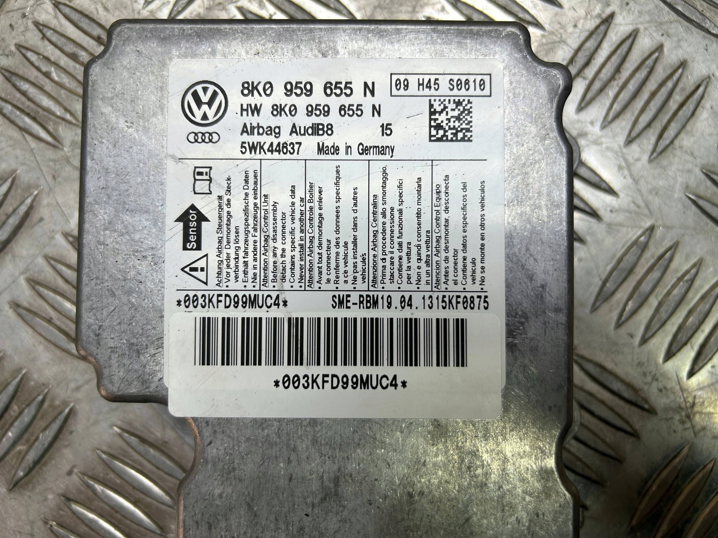 control unit / module airbag Audi A5 Sportback 8TA 2013 8K0959655N