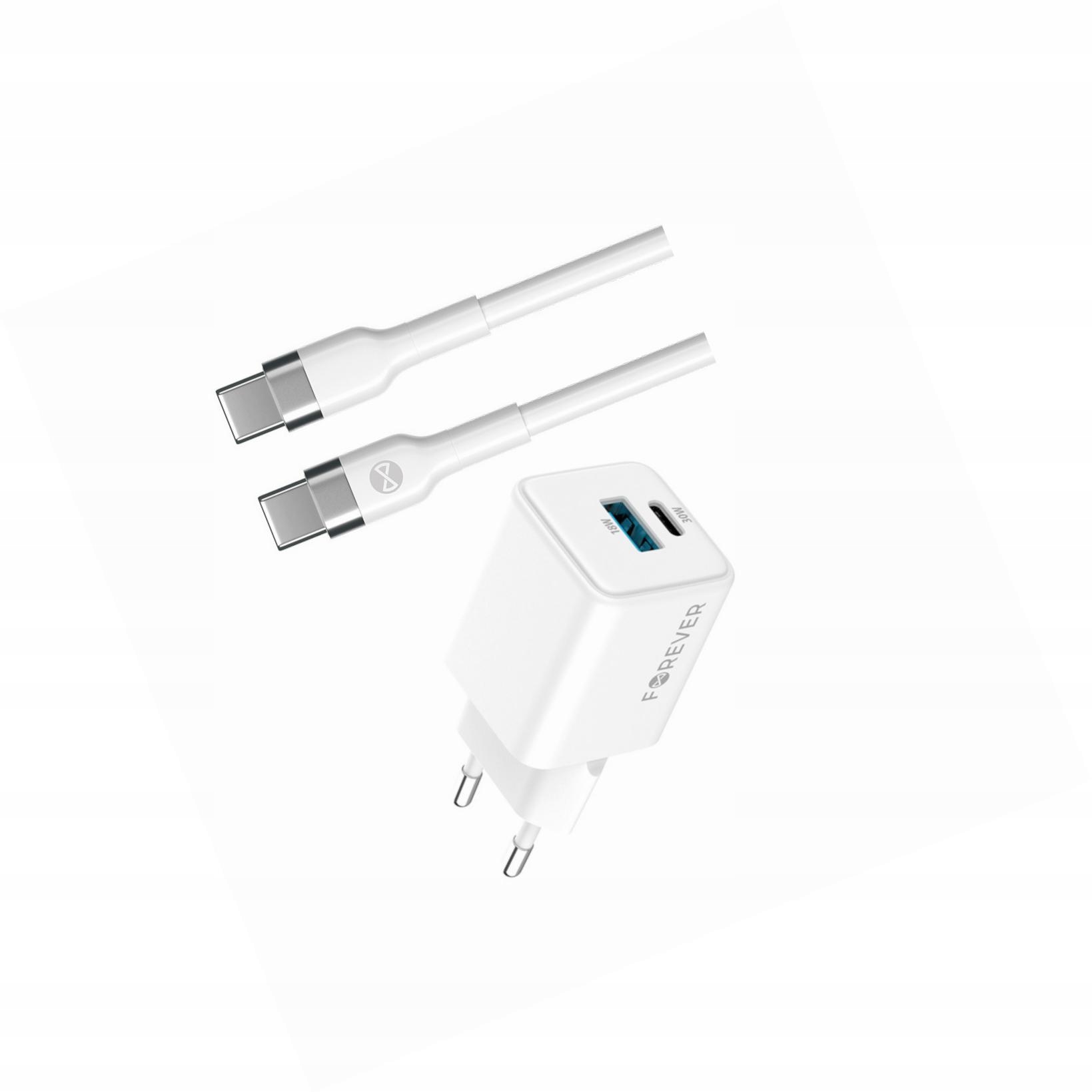 Szybka ładowarka GaN 30W Usb i Usb-c z kablem do Motorola Moto E32